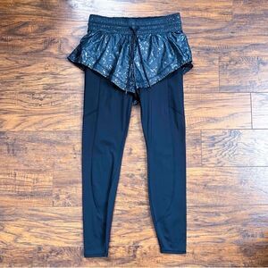 Athleta Rainier 2-in-1 Tight Leggings Blue XSP